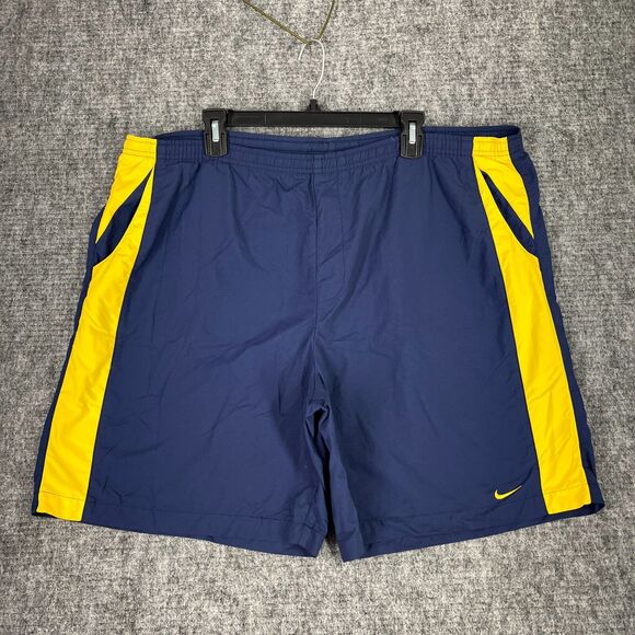 Nike Shorts Mens Extra Large Blue University Michigan Wolverines Vintage Y2K - Picture 1 of 9